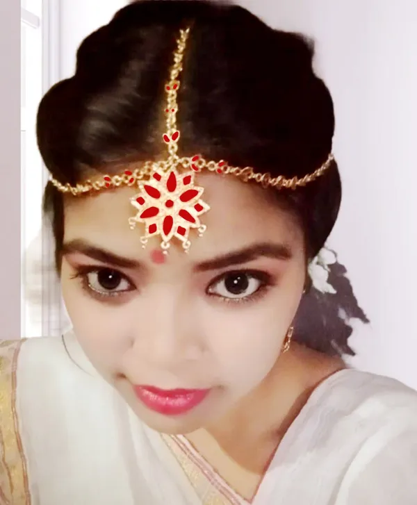 Assamese_Traditional_Copper_Gold_Plated_Red_Colour_Maang_Tikka_For_Women